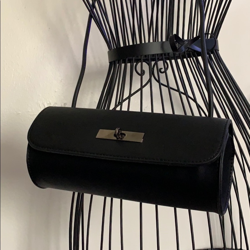 Statement Style tube Handbag bag w rubber handles - Picture 6 of 8